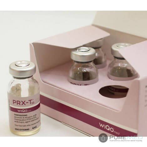 PRX T33 chemical peeling set cardboard box 5 ampoules mesotherapy reduction of stretch marks skin firming biorevitalization