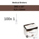 Mesotherapy needles 30G x 1/2" (0.3 x 12mm) 100 pcs