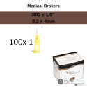 Mesotherapy needles 30G x 1/6" (0.3 x 4mm) 100 pcs