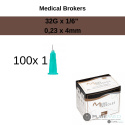 Mesotherapy needles 32G x 1/6" (0.23 x 4mm) 100 pcs