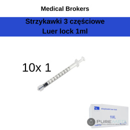 Luer lock syringes 3ml 10 pcs