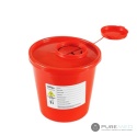 Red medical waste container 3.5l
