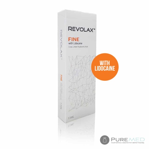 REVOLAX FINE with lidocaine hyaluronic acid volumetry of shallow face wrinkles reduction lip augmentation modeling